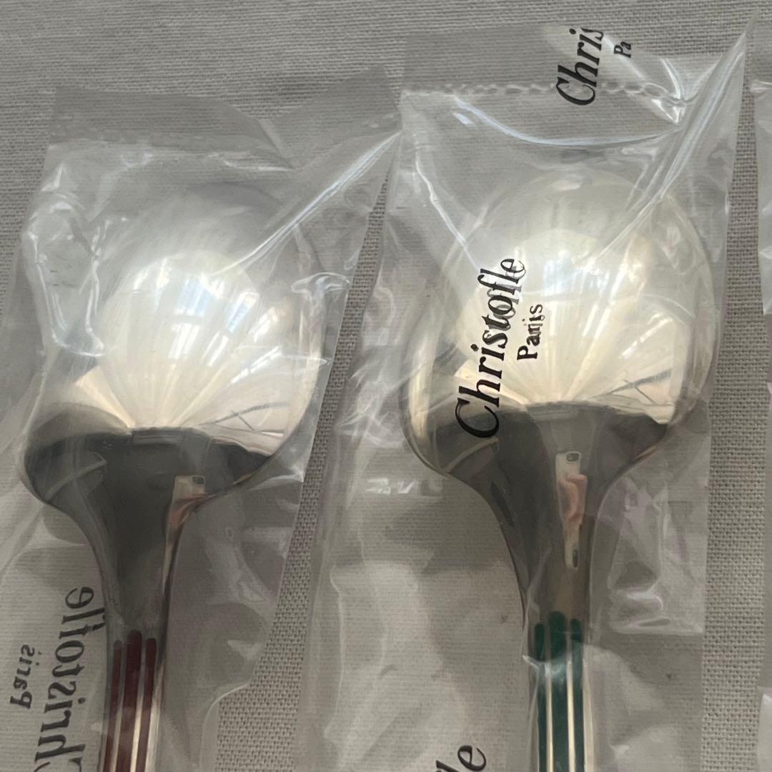 未使用品 クリストフル タリスマン 七宝 ディナーカトラリー スプーン