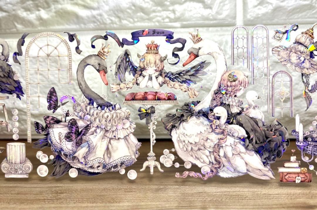 【KN060】海外PET貝殻光マスキングテープ　マステ切り売り　天鹅记　人物