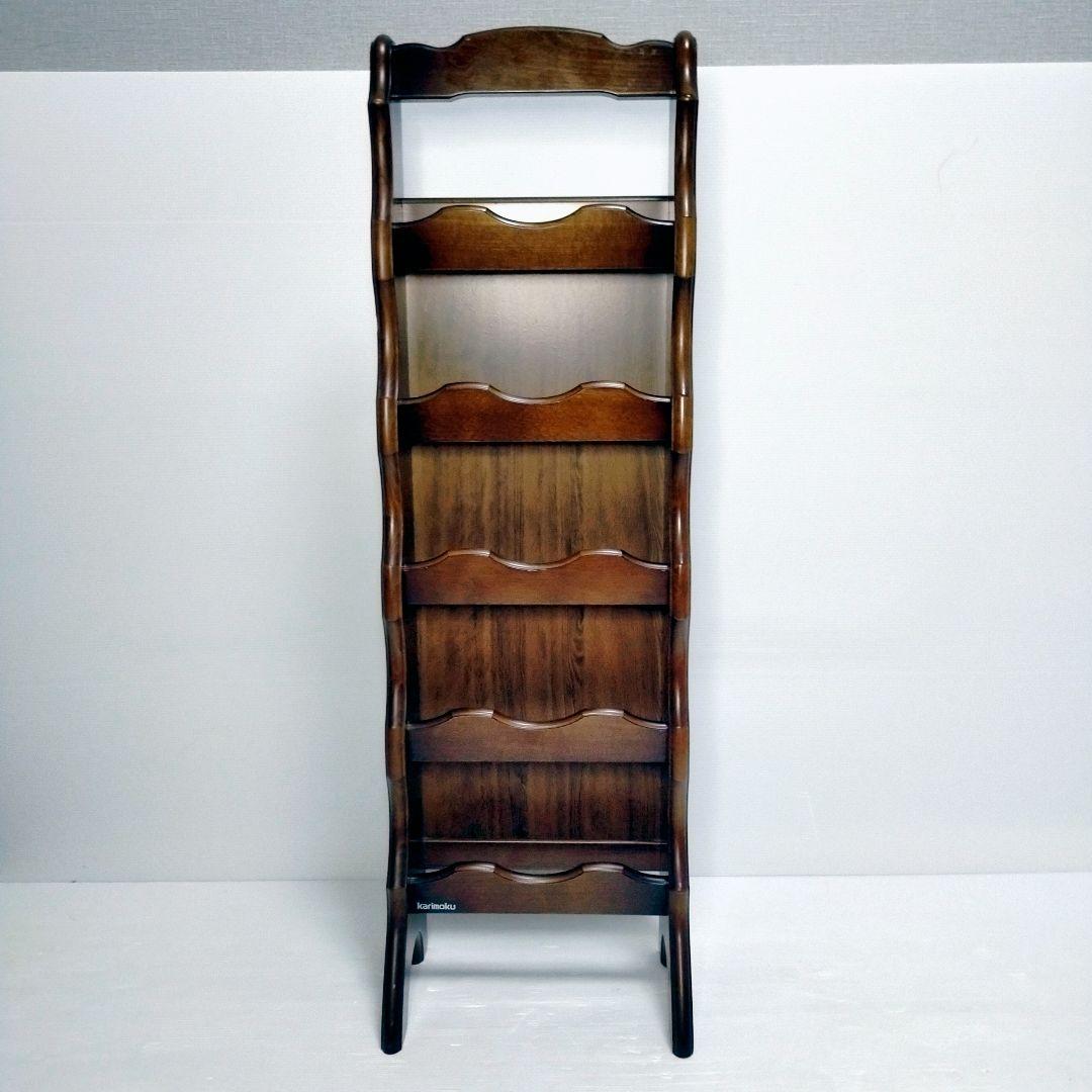 【美品】カリモク コロニアル スリッパラック 5足収納 木製家具