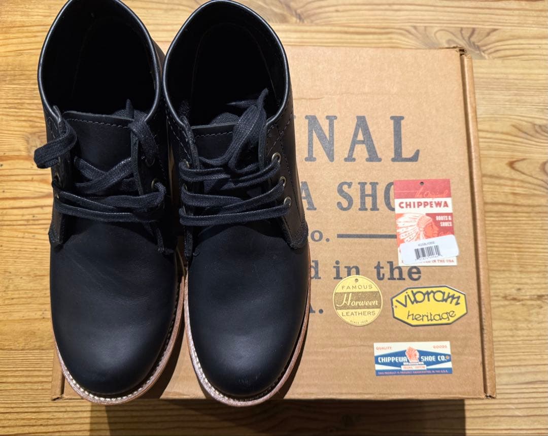Chippewa 4025 BLK チペワ チャッカブーツ ブラック　US8.5
