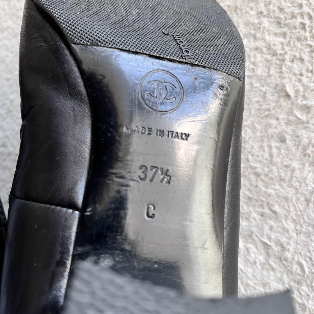 CHANEL シャネル ロングブーツ マトラッセ ココマーク サイドジップ