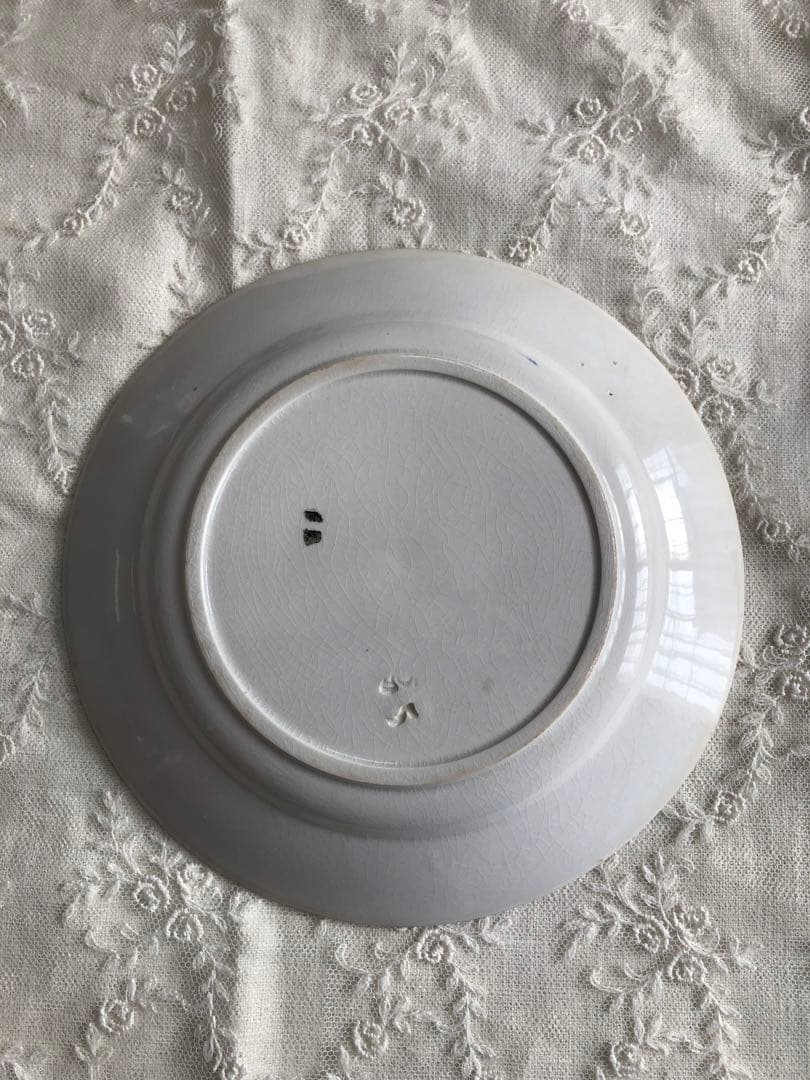 フランスアンティーク皿2枚セット　ONNAING窯　オナン窯