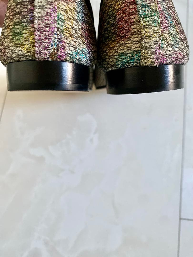 美品 CHANEL ツイード バレエシューズ バレリーナ 37 24 シャネル