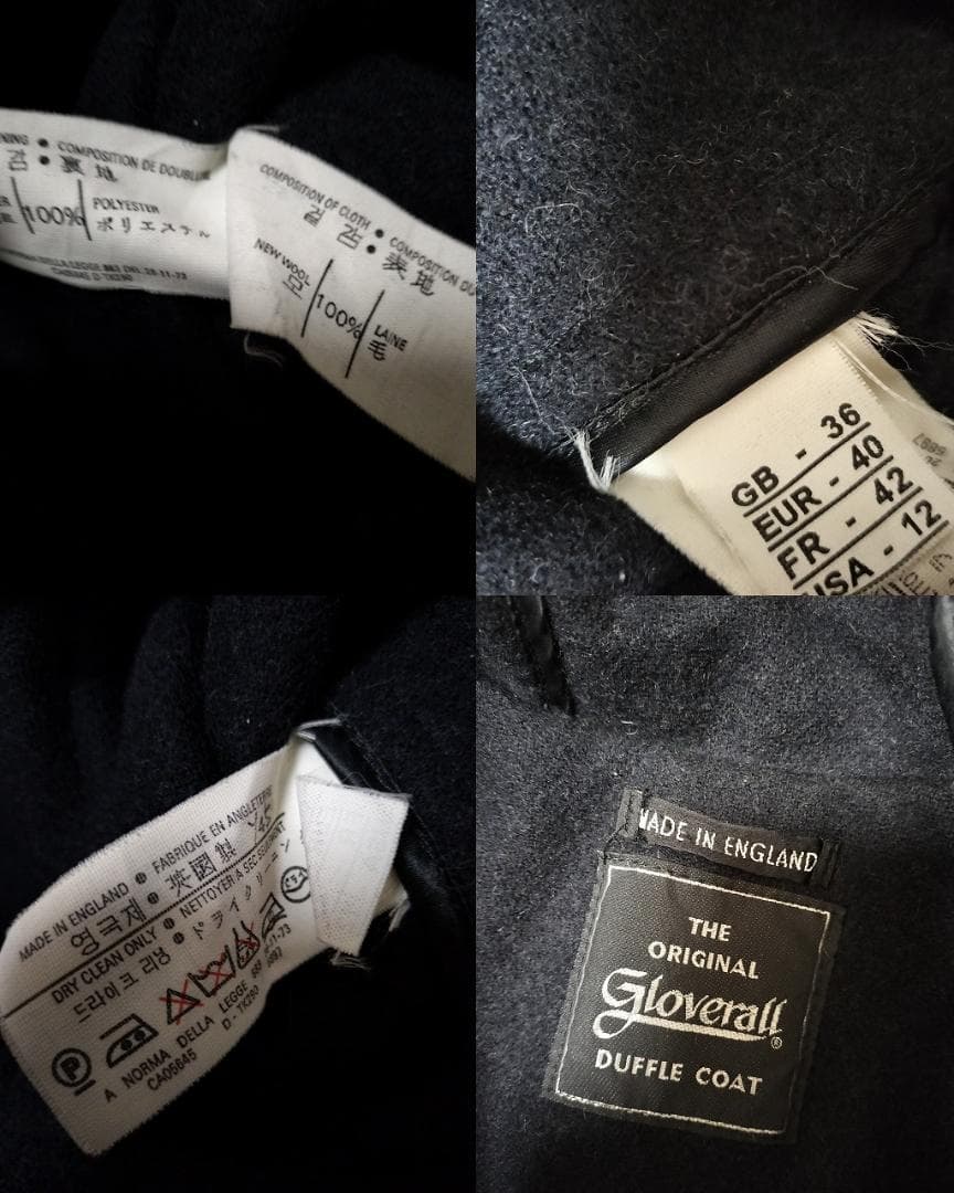 グローバーオール90Sヴィンテージ/キングストン水牛トグルイギリス製ヘリンボーン