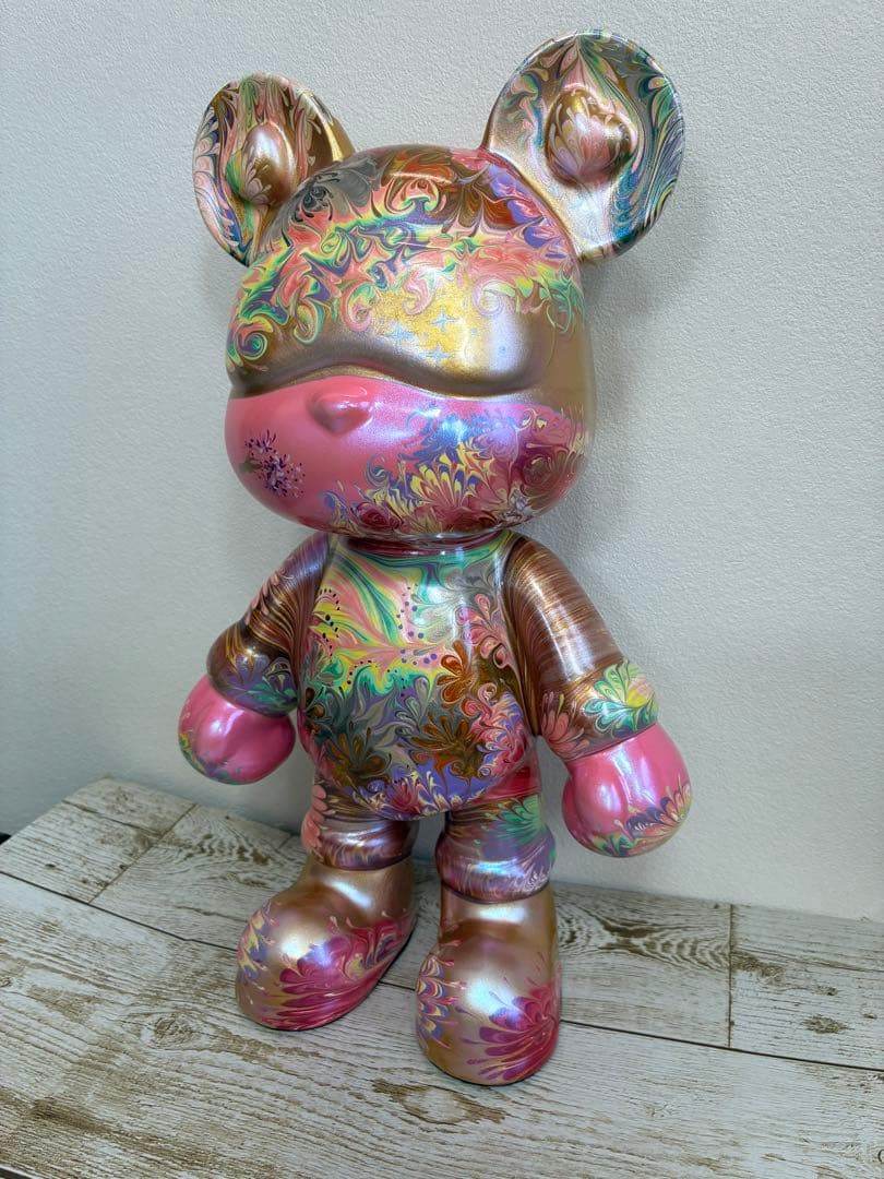 ベアアート 垂らすアート 33cm ベアオブジェ アクリル樹脂 インテリア置物