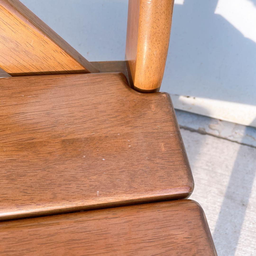 【美品送料込】フランスベッド ウッドチェア 木製ダイニングチェア 2脚セット