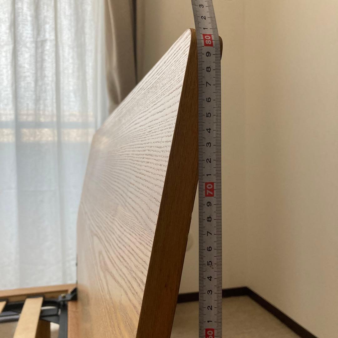 セミダブルベッド（ヘッドボード・脚・マットレス込み）無印良品タモ材 生活の跡あり