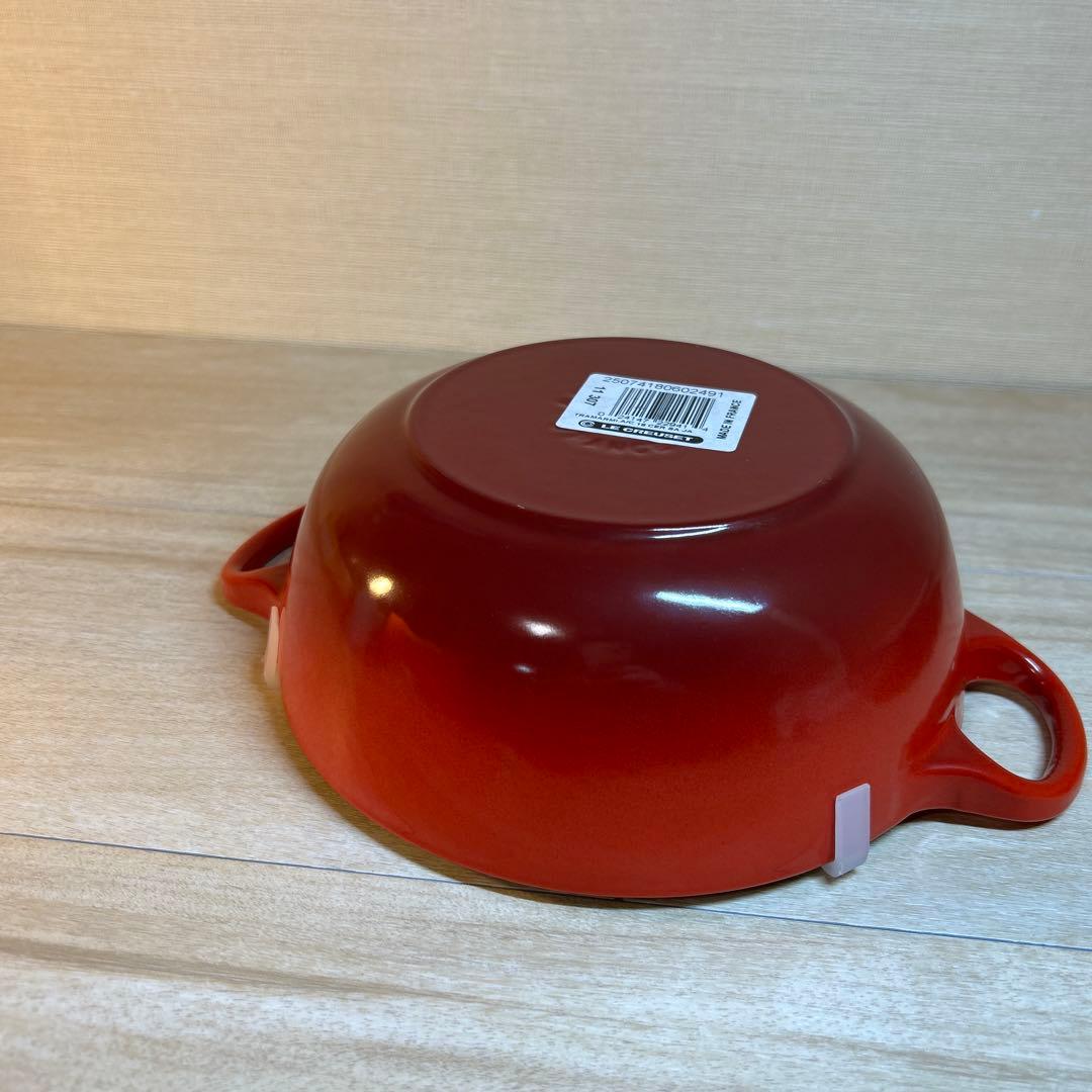 未使用保管品　ルクルーゼ　マルミット　18cm チェリーレッド　両手鍋　鍋
