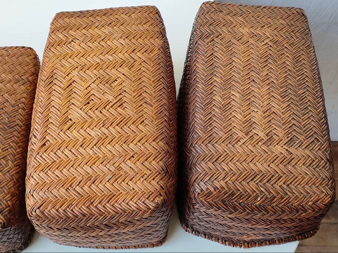 時代 端正な形 味の良い行李 2個セット ①