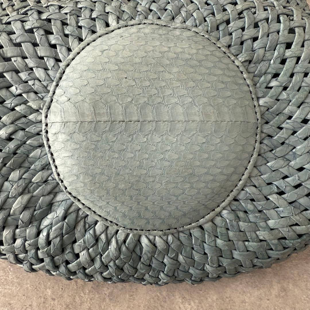 【定価3万】銀座ヨシノヤ パイソンレザー イントレチャートバッグ メッシュ 蛇革