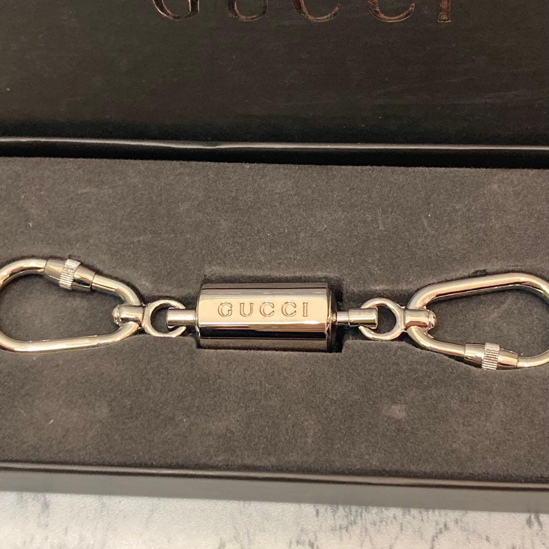 【未使用品級】GUCCI グッチ カラビナ キーリング シルバー