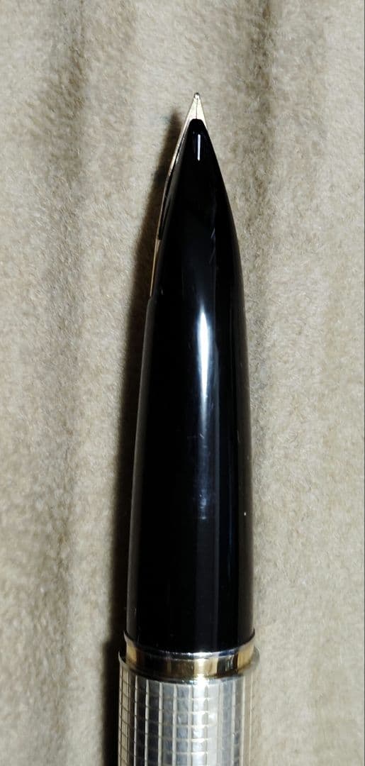 希少 パイロット万年筆 エリート シルバーン 格子 細字 (初期型/吸入式)