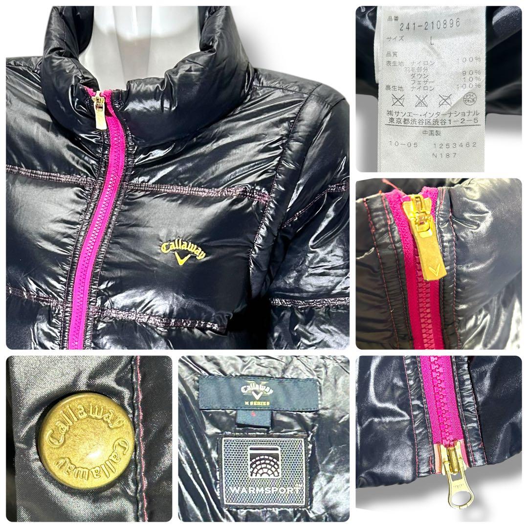 Callaway キャロウェイ 2WAY ダウンジャケット L 黒 ダウン90%
