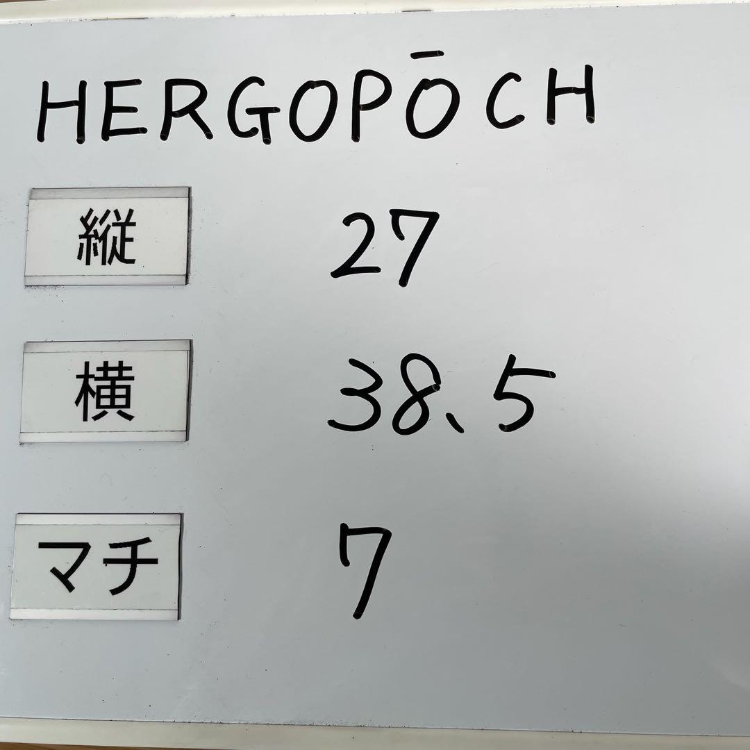 エルゴポック　ビジネスバッグ　ブリーフケース　レザー　ネイビー