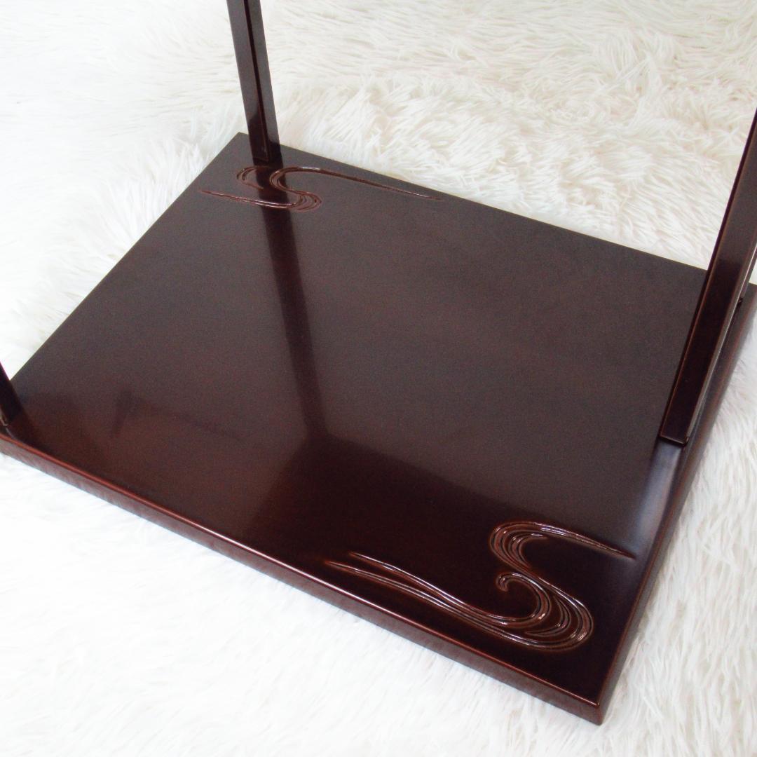 茶道具 山雲棚 京塗師「川瀬表完 作」組立式 鵬雲斎好 茶棚