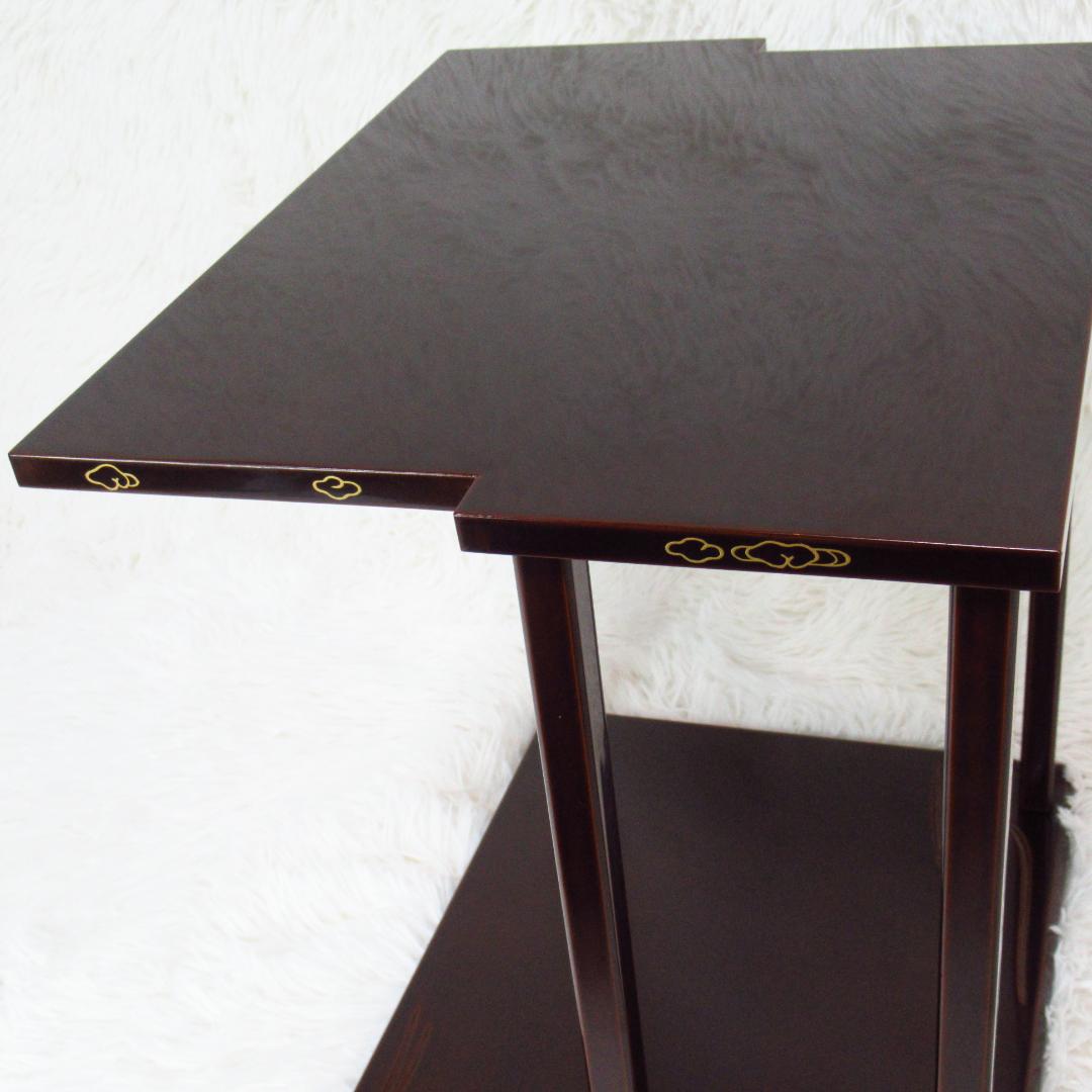 茶道具 山雲棚 京塗師「川瀬表完 作」組立式 鵬雲斎好 茶棚