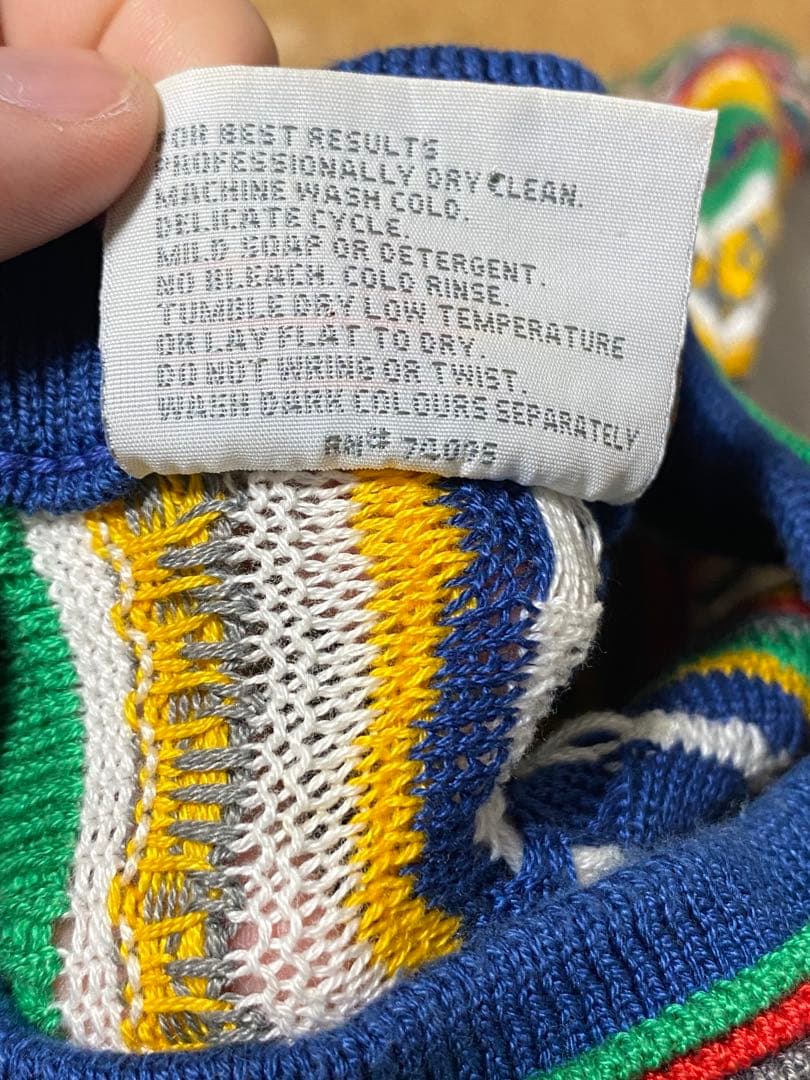 【XL】クージー　COOGI　3D　ニット マルチカラー　総柄 90s