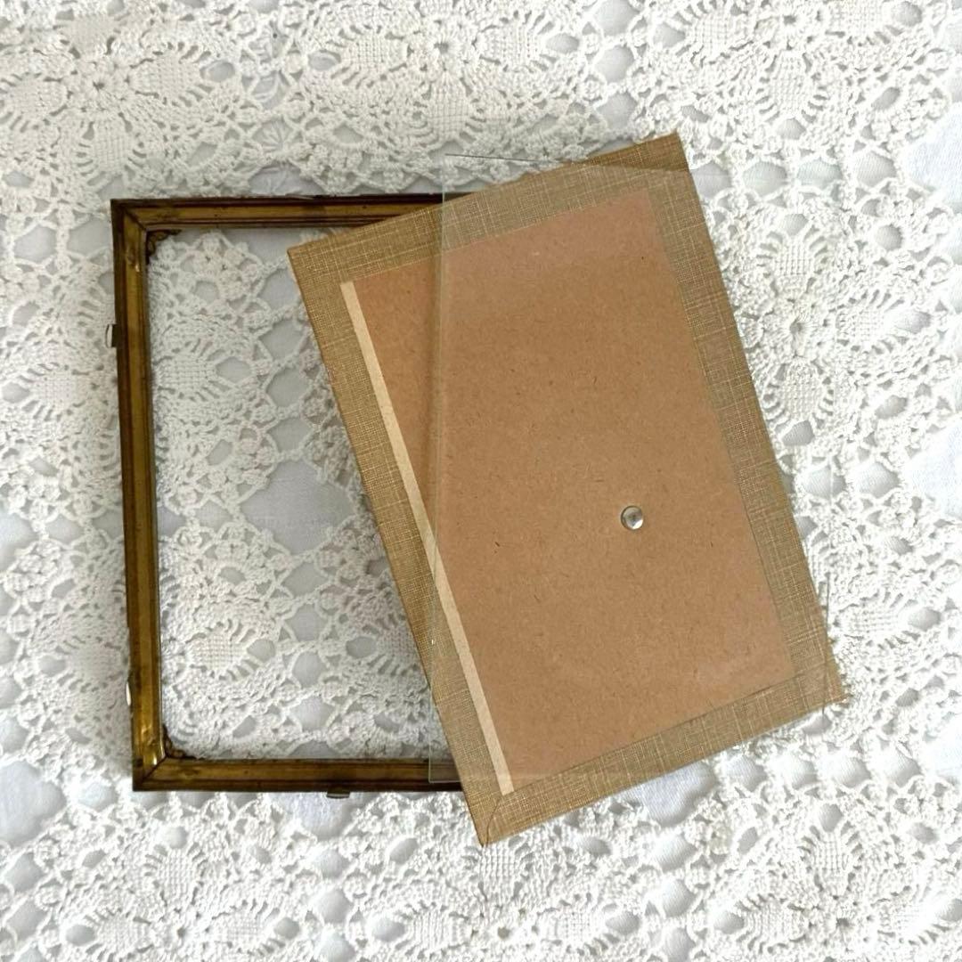 RT98 優美な装飾が美しい北欧ヴィンテージ 真鍮のフォトフレーム 16×11