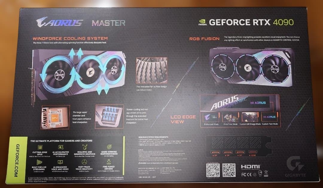 グラフィックボード・グラボ・ビデオカード GIGABYTE RTX4090 GV-N4090AORUS M-24GD