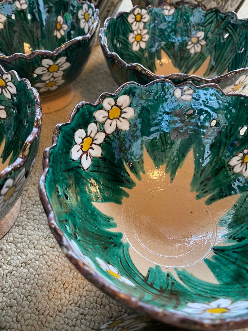 乾山写水仙向付5客　清水焼　新品未使用