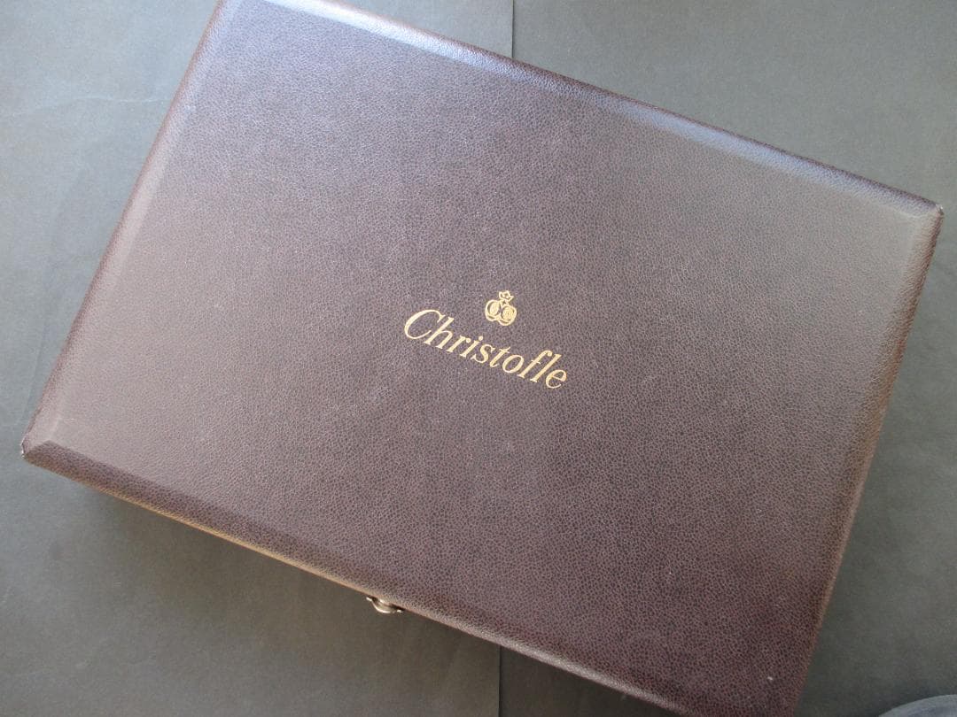 極美品☆高級銀器クリストフルシルバー銀Pカトラリー１２本　人気のパール　収納箱付