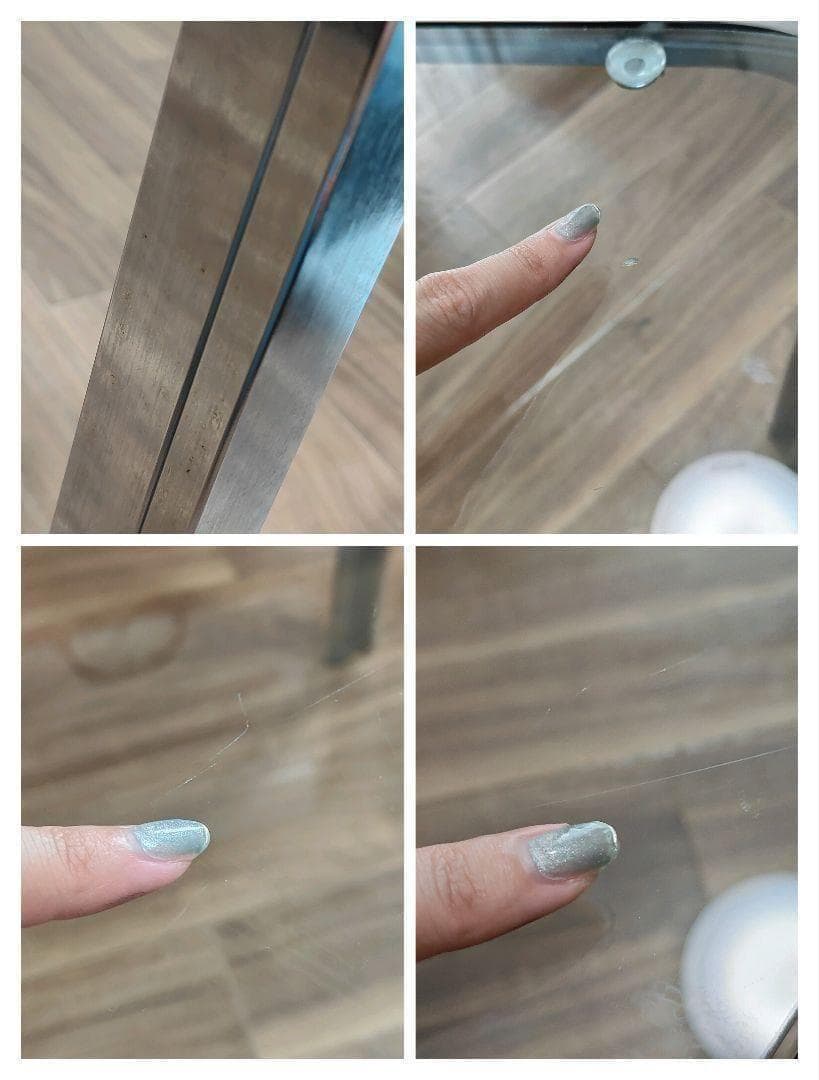 ガラステーブル　昭和レトロ　ミッドセンチュリー