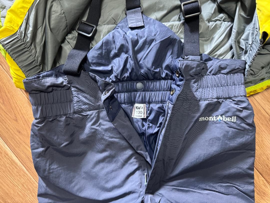 モンベル スノーウェア上下セット 130cm グローブ付き