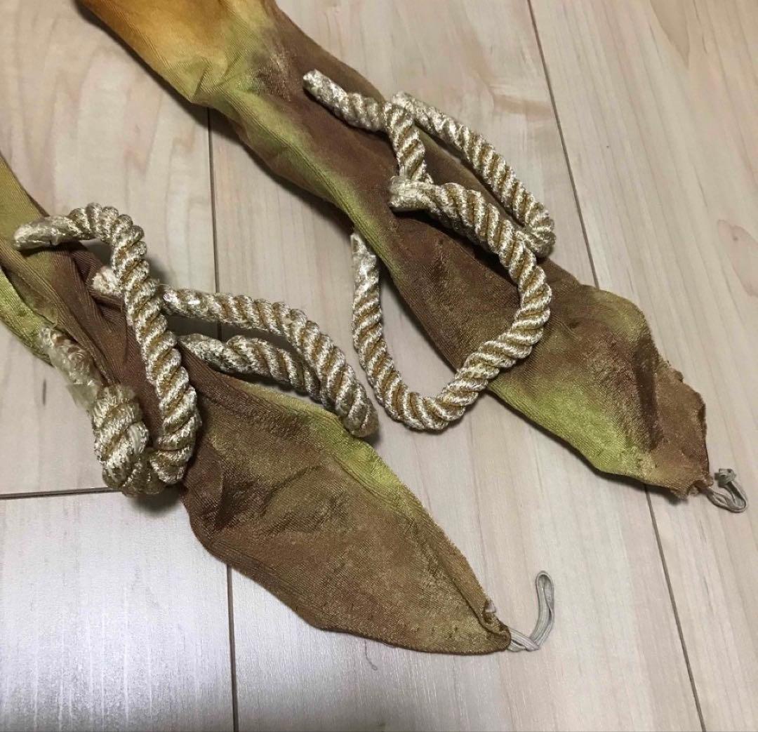 手作りダンス衣装 茶色ユニタード　装飾つき