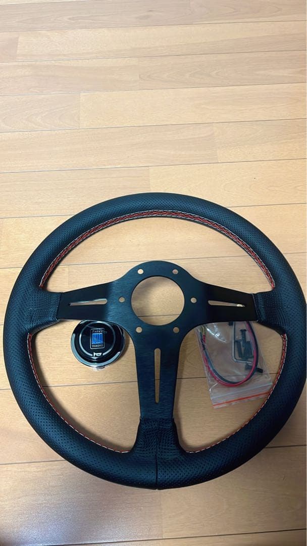 ナルディ14インチディープディッシュアルミ製、コーンブラックスポーク、JDM