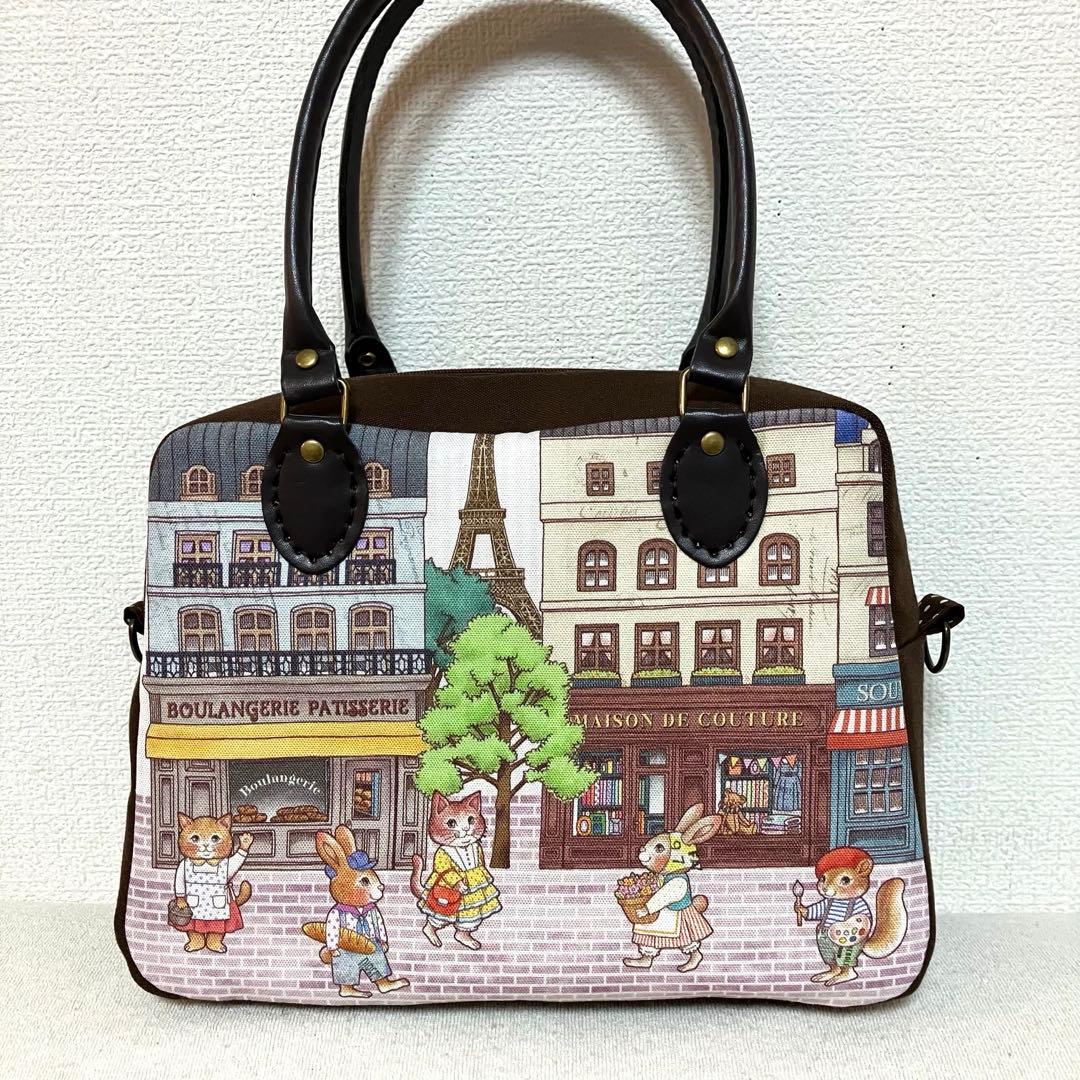 あき　ジョリーフルール　コラージュコラージュ　ボストンバッグ