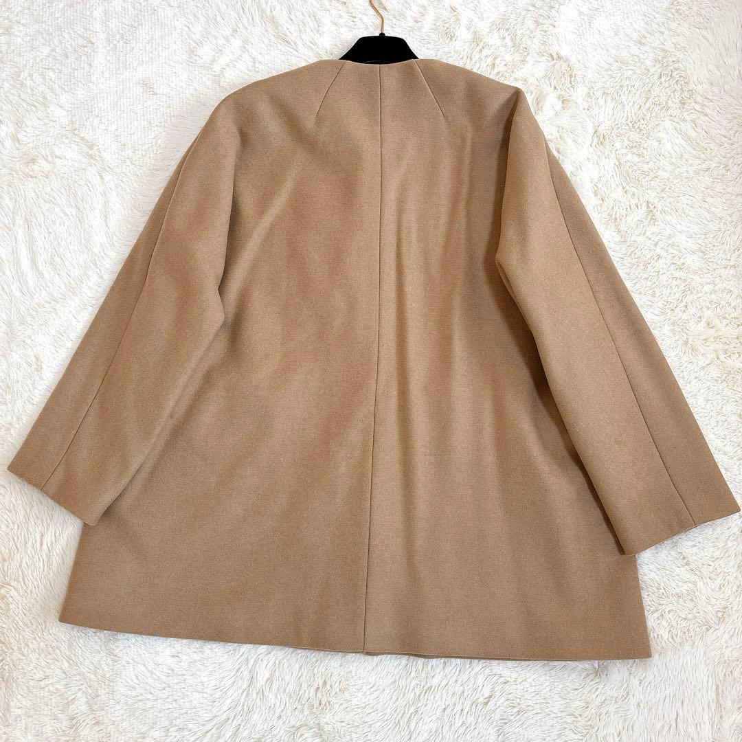 2024年モデル☆セオリー ウールメルトン ケープ コート キャメル
