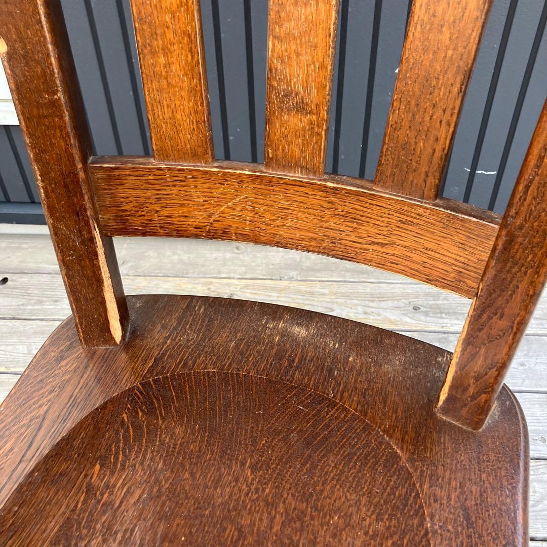 ① 北欧レトロ 古家具 木製椅子 チャーチチェア ダイニングチェア ビンテージ