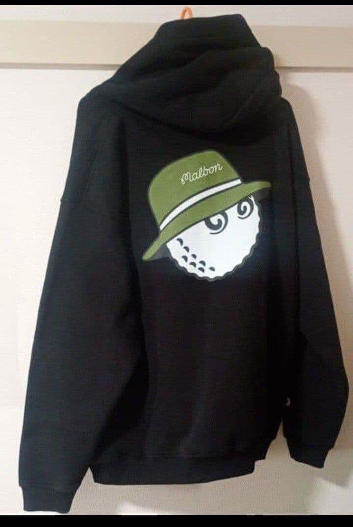 ★即発送&XL★マルボンゴルフ Malbon 長袖 厚手裏起毛パーカートレーナー