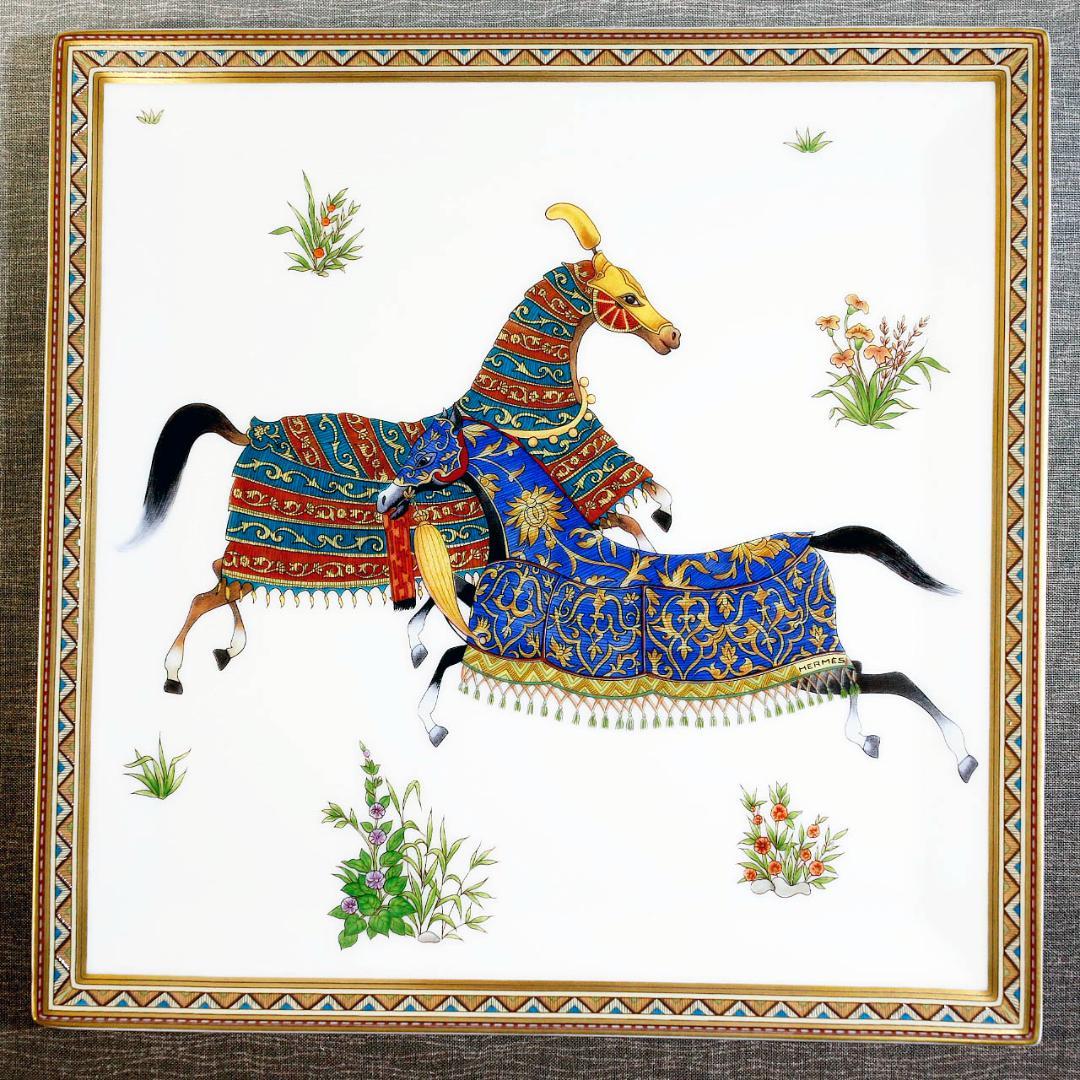 【極美品 送料込み】エルメス シュバルドリアン スクエアプレート