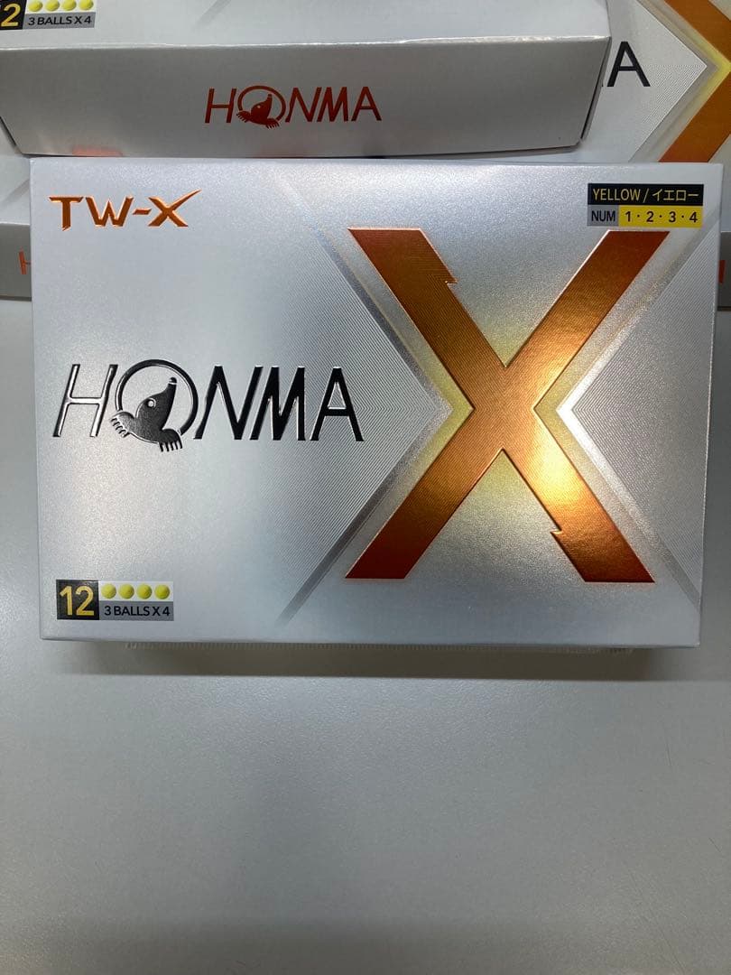 ホンマ TW-X 2024モデル ゴルフボール イエロー【4ダース(48球)⠀】