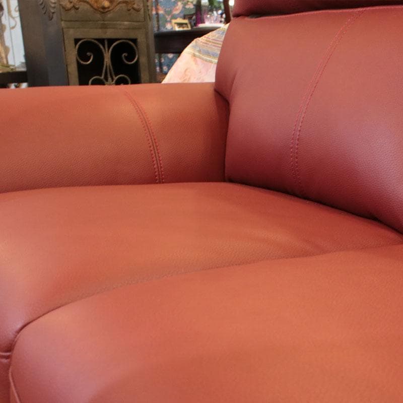 二人掛けソファ ダブルソファ 幅160cm エアレザー 赤 143-169