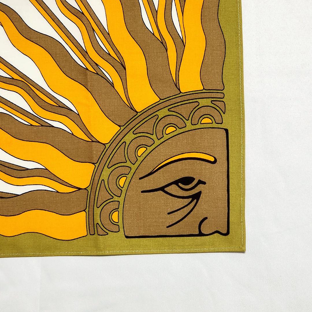 極美品 ★HERMES★ エルメス ランチョンマット 太陽 コットン グリーン