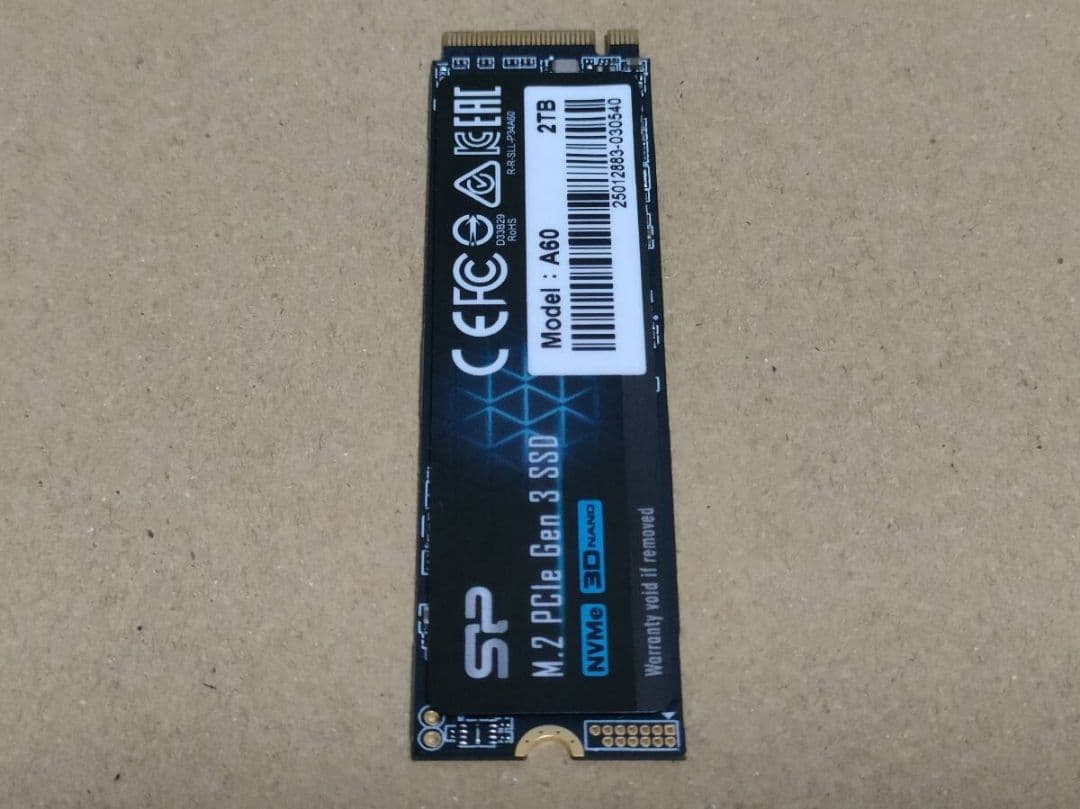 s*c様 SP M.2 2280 PCIe Gen 3 SSD A60 2TB