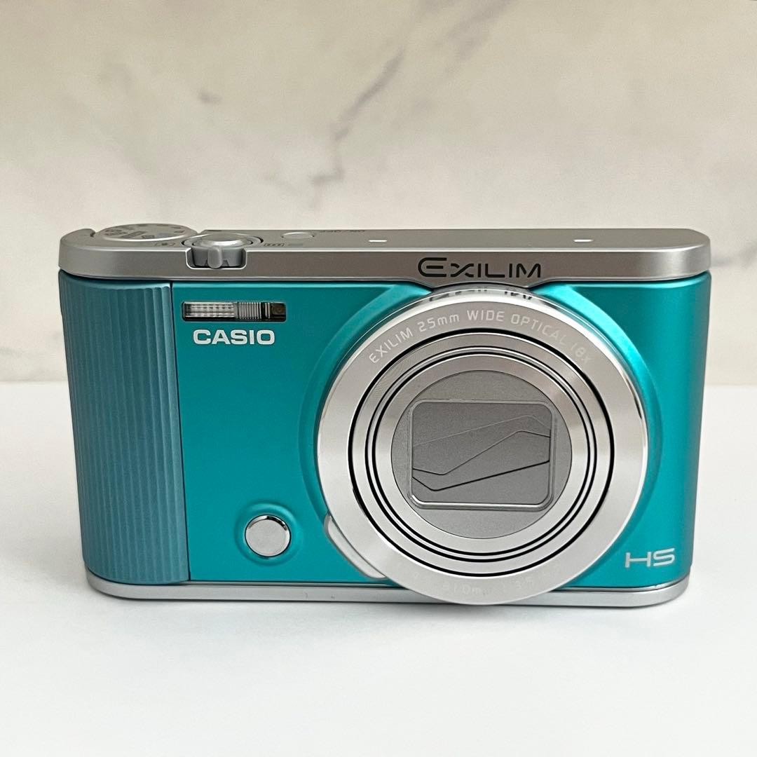 美品 CASIO EXILIM EX-ZR1800 水色 ブルー コンデジ
