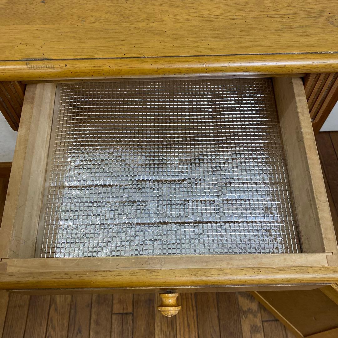 カリモク【電話台】 木製　アンティーク　花台 収納棚