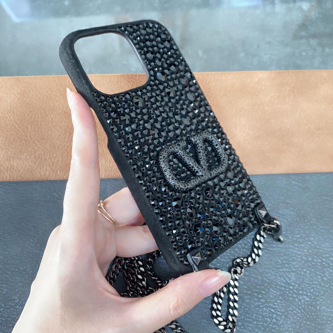 残り１【新品】VALENTINO ラインストーン iPhone スマホショルダー