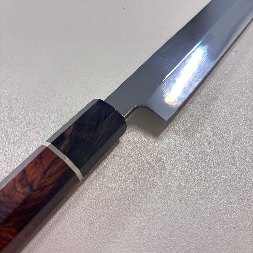 270mm 柳刃包丁 鏡面　天然木八角柄 刺身包丁 和包丁「全鋼」'.═