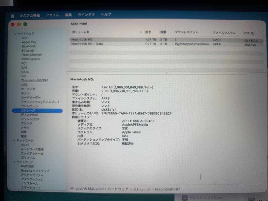 Macデスクトップ Mac mini M4 16GB RAM 2TB SSD