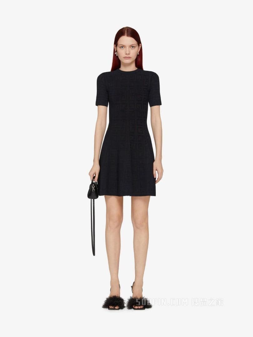 GIVENCHY ジバンシィ4Gジャガードブラックミニドレス　Sサイズ