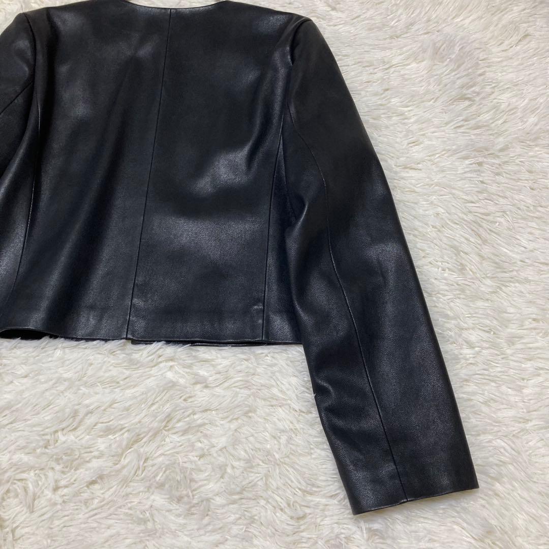 タグ付き！　CELFORD シングルライダースジャケット　黒　ゴールド金具　38