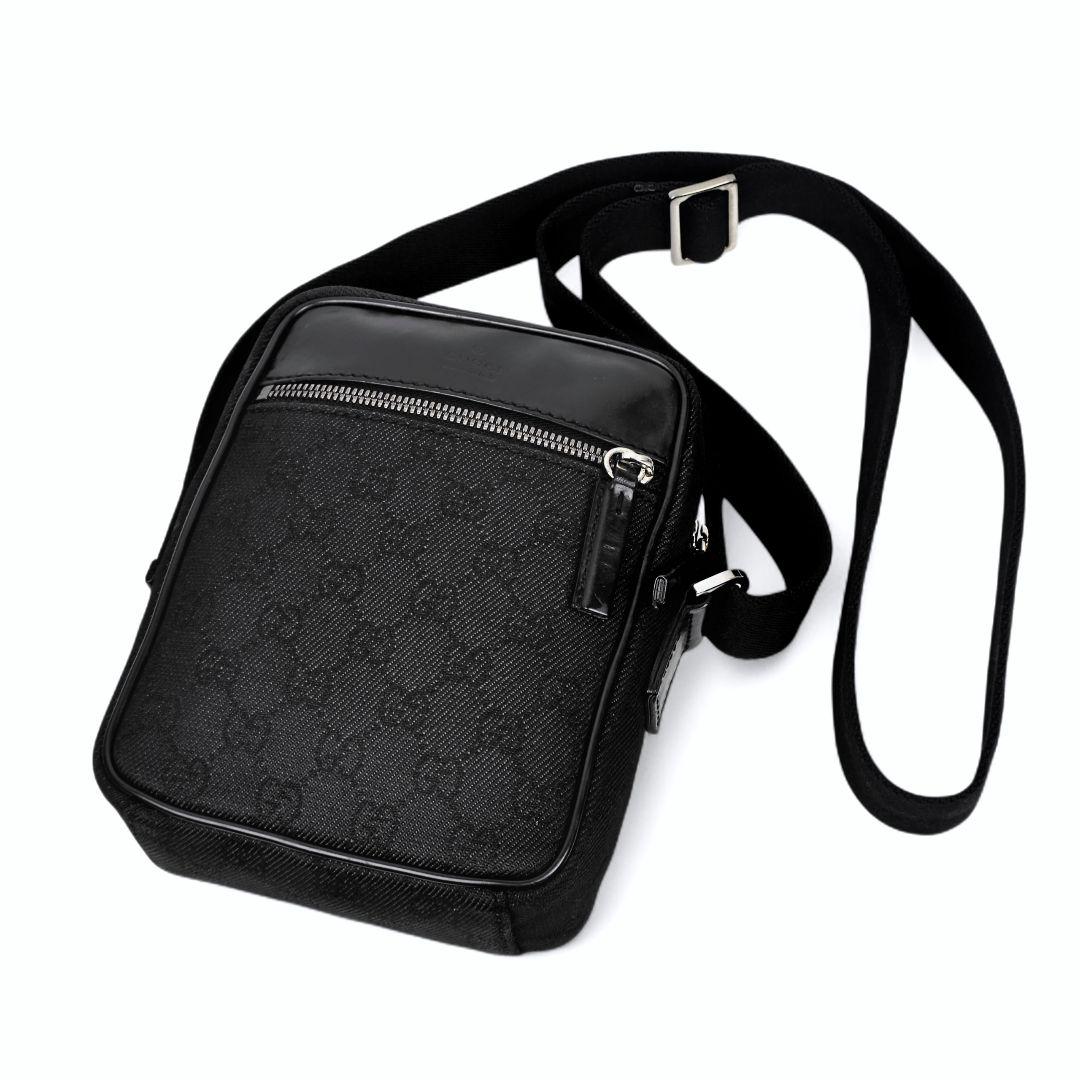 美品 グッチ GUCCI GG キャンバス レザー ショルダーバッグ