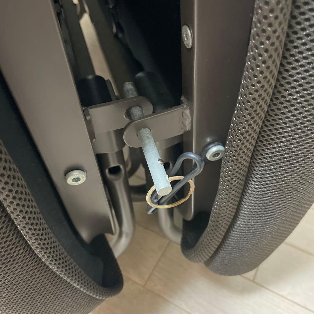 折りたたみベッド ダークブラウン メッシュ