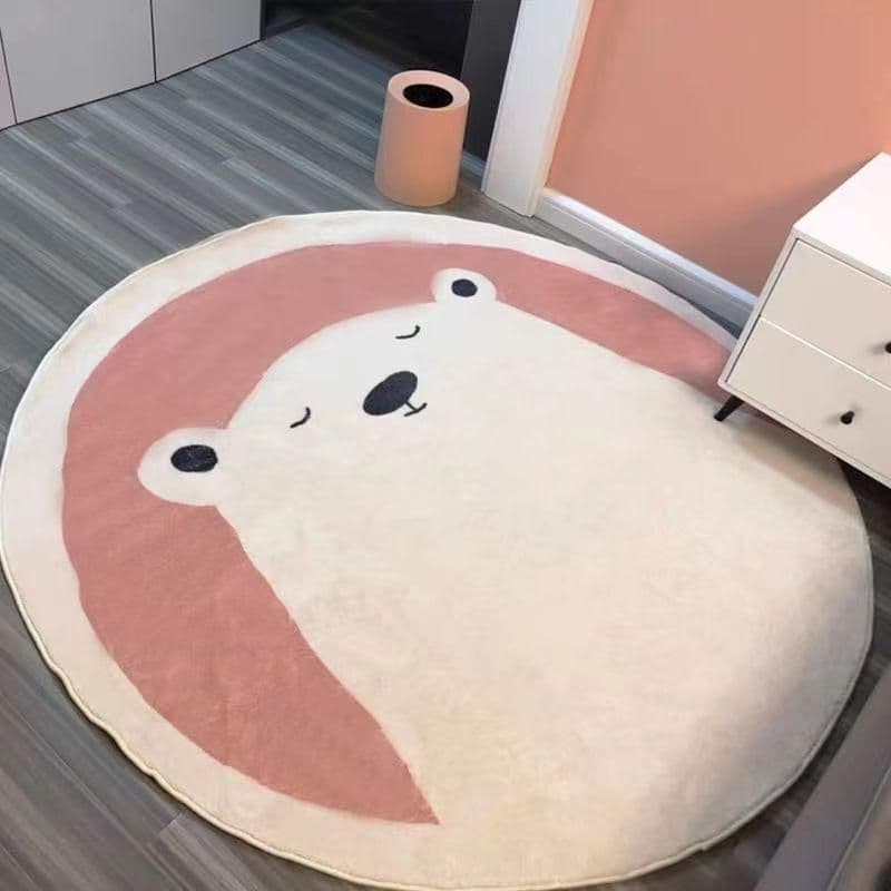 カラー ラグ 140*140cm カーペット モダン おしゃれ 滑り止