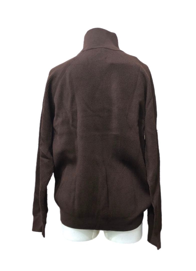 BATONER バトナー ハーフジップニット 長袖 ブラウン 茶 ST0001