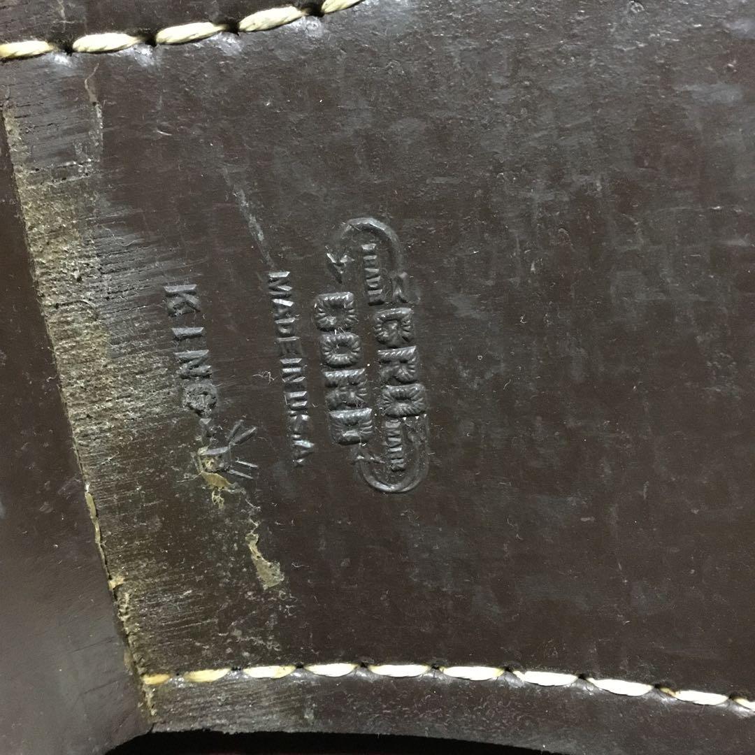 ブラウンレザー ミドルブーツ バックル付きラッセルモカシンスネークブーツゴーキー